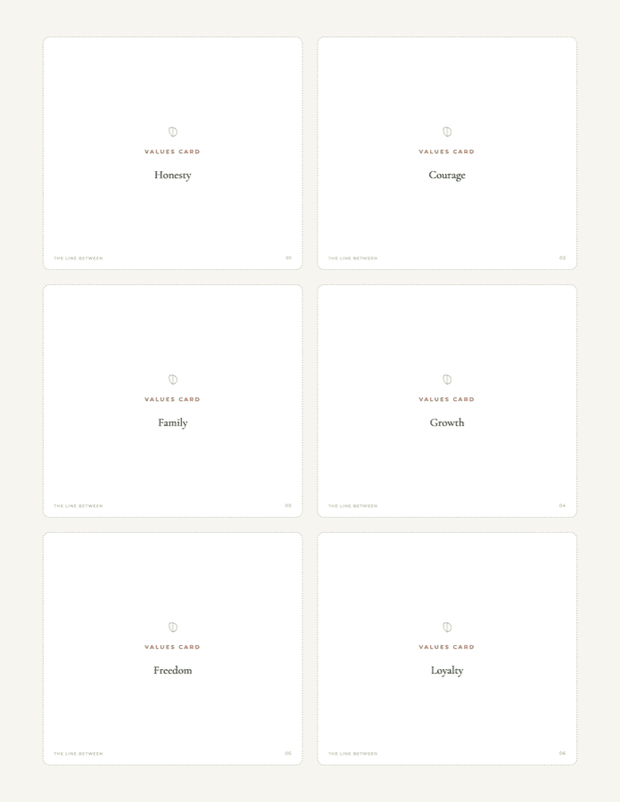 Preview of Values Card Sort